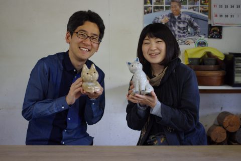 猫を作る陶芸体験の画像
